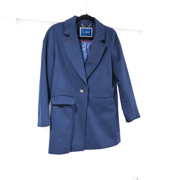 J. Crew Size XS Blue Blazer-coat in Italian wool-cashmere - Picture 7 of 11